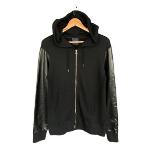 Sudadera con Capucha de Manga Larga de Cuero de Primera Calidad, Ecológica, de Secado Rápido, con Cremallera Larga, 100% Algodón Transpirable - Product Image 3