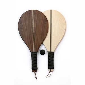 Raquette de plage en bois artisanale professionnelle, pagaie en bois massif de qualité supérieure pour sports de plein air, raquette en bois personnalisable avec logo pour Matkot - Product Image 4