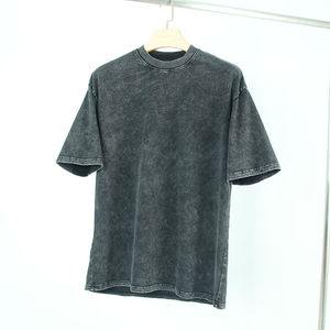 Camiseta de Hombre con Lavado Ácido de la Mejor Calidad, Diseño Personalizado con Logotipo, Directo de Fábrica, Precio al por Mayor, Estilo Urbano, Tejido de Punto - Product Image 5