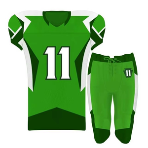 Uniforme de football américain personnalisé, léger, respirant, en maille, à manches courtes, de haute qualité, nouveau style, uni, grande taille - Product Image 1