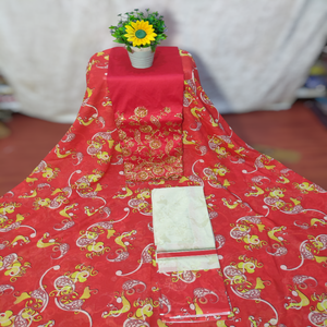 Tela Dirac de Lujo con Diseño Paisley Impreso Digitalmente, de Origen Alemán, para Vestidos de Fiesta y Bodas - 100% Algodón Ecológico - Product Image 1