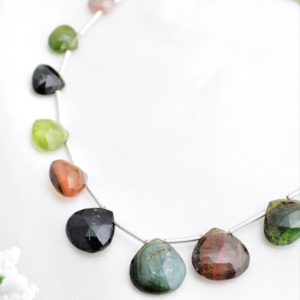 Perlas facetadas de cornalina de 8 pulgadas, piedras preciosas naturales para la elaboración de joyería fina - Product Image 1