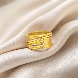 Anillo Giratorio de Plata de Ley 925 con Grabado Floral, Anillo Antiestrés, Anillo de Meditación Giratorio, Chapado en Oro Rosa y Oro Amarillo - Product Image 3