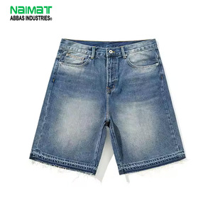 Shorts de Mezclilla para Mujer, Cintura Alta, Estilo Vintage, Transpirables, Impermeables, Desgastados, con Bajo Deshilachado, Estilo Bermuda, para Verano, Marca Naimat Abbas - Product Image 1