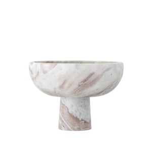 Bol sur piédestal en marbre, bol à fruits en pierre naturelle, bol en marbre fait main sur pied pour la décoration moderne de la maison et centre de table, OEM personnalisé - Product Image 6