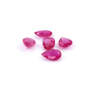 Rubis naturels de Bangkok, formes poire calibrées 9x12mm, pierres précieuses de rubis naturelles facettées en vrac pour la fabrication de bijoux, prêtes à l'emploi - Product Image 2