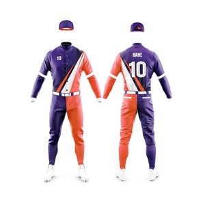 Maillot de baseball personnalisé unisexe Econex Sports en polyester respirant, uniforme pour adulte, impression par transfert thermique, vêtements de sport d'équipe, blanc et or - Product Image 4