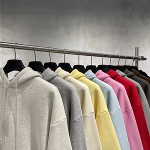 Sudadera con Capucha Extra Grande para Hombre, Color Sólido, Algodón French Terry, Estilo Casual para Otoño, Corte Regular, Diseño con Bolsillos - Product Image 5