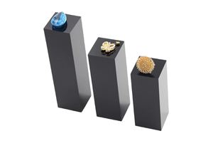 Black Acrylic Solid Cube Display Block <b>Stand</b> for Jewelry, Rings, Earrings, Bracelets, Toys, Figurines, Retail Counters - Product Image 4