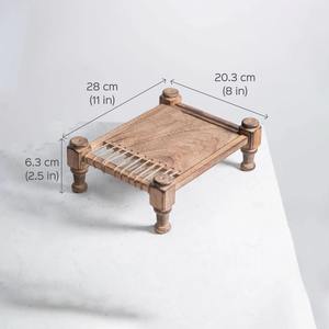 Plateau de service décoratif en bois naturel, plateau à nourriture en bois pour fromage, fruits, en-cas, décoration de table de cuisine et de salle à manger - Product Image 6