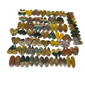 Precio al por mayor Jaspe Oceánico Natural Cabujón Formas Mixtas Piedras Preciosas Sueltas 20-45mm Certificado por Terceros para Fabricación de Joyas KHUSHI - Product Image 3
