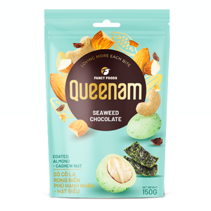 Fabricante Líder en Ventas, Dragee de Chocolate HALAL de Vietnam, OEM/ODM, 150G, Nueces de Almendra y Anacardo Cubiertas de Chocolate con Algas Marinas, Envío Global - Product Image 1