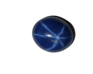 Zafiro Azul Estrella Ovalado de 12x14 mm, 13.5 Quilates, Creado en Laboratorio, Cabujón Pulido con Efecto de Estrella de 6 Puntas para Joyería - Product Image 4