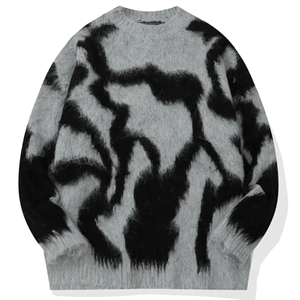 Suéter de Punto para Hombre, Estilo Retro, con Estampado, Acrílico Grueso, Estilo Invernal, Manga Larga, Corte Regular - Product Image 1