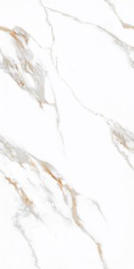 Carreaux en porcelaine brillante effet marbre Apple White 600x1200mm, carreaux de sol et de mur émaillés de qualité supérieure pour salon, hôtel, villa - Product Image 2