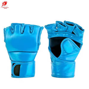Guantes Profesionales de Cuero para MMA, para Entrenamiento de Grappling, Palma Abierta, Acolchado de Alta Densidad, Equipo de Boxeo - Product Image 1
