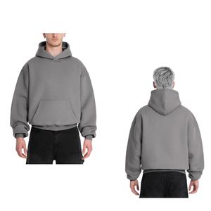 Sweat-shirt à capuche épais 500 GSM pour homme, 100 % coton, épaules tombantes, imprimé floqué, logo personnalisé, OEM ODM, vente en gros - Product Image 1