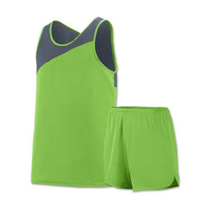 Conjunto Deportivo Personalizado con Sublimación, a la Moda, para Adultos, de Secado Rápido, con Contraste de Color, Uniforme de Atletismo sin Mangas, Ajustado - Product Image 3