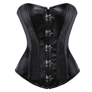 Corset Bustier en Cuir de Qualité pour Femme, Taille Ajustée, par Standard International, à Prix Abordable - Product Image 1
