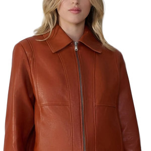 Chaquetas de cuero para mujer de diseño propio, hechas en fábrica, con material liso de secado rápido. - Product Image 2