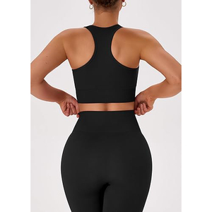 Ensemble de sport sans couture pour femme : soutien-gorge de sport et leggings taille mi-haute, tenue de fitness et yoga avec TISSU INNODATIONNEL et EXTENSIBILITÉ ACTIVE - Product Image 5