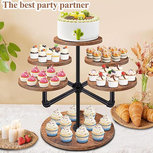 Cupcake <b>Stand</b> for Cupcakes <b>3</b> <b>Tier</b> Large Wooden Cupcake Tower Tiered <b>Cake</b> <b>Stand</b> Dessert Table Display Set For Wedding <b>Cake</b> <b>Stand</b> - Product Image 3
