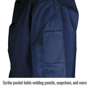 Heavy Duty FR Cotton Welding <b>Jacket</b> Flame Retardant Treated Industrial Safety Body Protection Construction <b>Worker</b> - Product Image 5