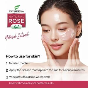 Gel Facial de Rosas Sin Aceite de Alta Demanda con Aroma para Hidratación Profunda y Aclaramiento de la Piel, Tamaño Viaje para una Piel Suave y Radiante - Product Image 2