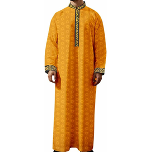 Jubbah de Manga Larga de Calidad Duradera, Ropa Tradicional Thobes, Cuello Bordado, Hecho de Algodón, Túnica Islámica para Hombre y Thawbs Masculinos - Product Image 4