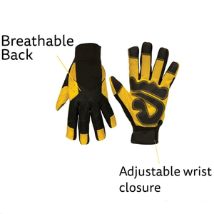 Synthetic Leather <b>Gloves</b> Professional Construction Safety <b>Gloves</b> Flexible <b>Grip</b> Fit OEM Wholesale - Product Image 6