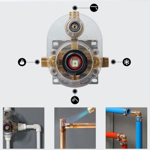 Set Doccia e Rubinetto Nero Opaco NPT con Montaggio a Parete, Sistema Doccia a Cascata per Vasca da Bagno - Product Image 4