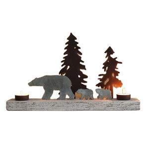 Bougeoir de table décoratif en forme d'ours Cadeau de Noël Meilleure vente Porte-plateau en bois de haute qualité - Product Image 1