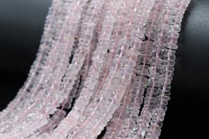 AAA Quality Natural <b>Rose</b> <b>Quartz</b> Smooth Tyre Shape 6-7 mm 16 Inches Strand For Jewellery Making - Product Image 6