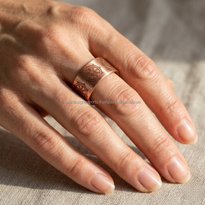 Anillo esotérico unisex ajustable con mandala biomagnético • Venta al por mayor - Product Image 5