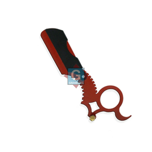 Different colors Stainless Steel Shaving Razor Half Blade Metal Blade Holder Straight <b>Edge</b> Salon Razor Mens - Product Image 3