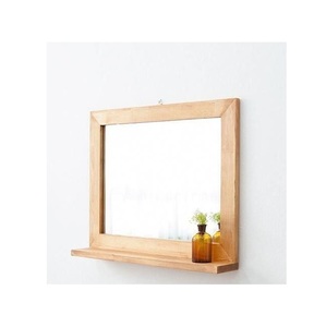 Wooden Mirror Frame Aesthetic Interior Feature Offering Decorative Refinement for Carefully Styled Home Environments - Product Image 1