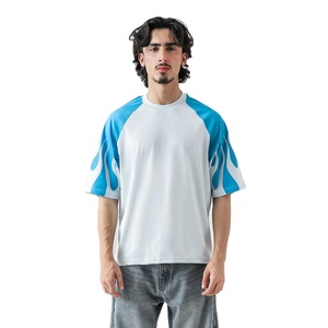 เสื้อยืดคอกลมแขนราแกลนทรงหลวมสำหรับผู้ชาย ผลิตตามสั่ง OEM ผ้าฝ้าย 100% พิมพ์ลายสกรีน เนื้อผ้าเจอร์ซีย์น้ำหนักเบา - Product Image 1