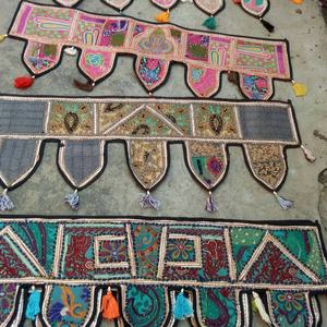 Voilages de porte faits main style ferme moderne avec motif Toran indien 100% coton pour Diwali, Anniversaire et Printemps - Product Image 2