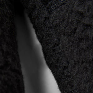 Veste polaire Sherpa homme automne-hiver noire, coupe décontractée, col montant, fermeture éclair quart de tour, coupe-vent, sweat-shirt décontracté, vêtement d'extérieur - Product Image 4