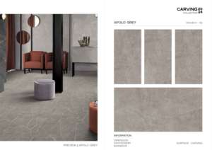 กระเบื้องพอร์ซเลนแกะสลักลายหรูหราพิเศษ ขนาด 600x1200 มม. รูปแบบขนาดใหญ่ พื้นผิวพรีเมียม สำหรับตกแต่งผนังและพื้น ภายในและภายนอกอาคาร ทันสมัย - Product Image 2