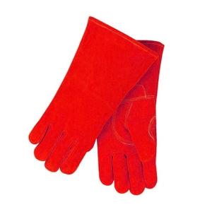 Guantes de Soldadura de Cuero Reforzado, Protección Industrial para las Manos, Forro de Espuma, Guantes para Barbacoa, Horno y Panadería - Product Image 4