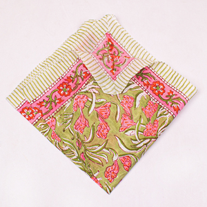 Colección de Verano EcoFriendly Craftjaipur, Pañuelo de Algodón Popelín Hecho a Mano con Estampado Floral/Geométrico, Estilo Bohemio de Lujo - Product Image 2