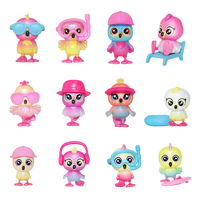 Figurines de collection Flamant rose de plage d'été, mini-jouets oiseaux en PVC, boîte surprise œuf mystère, cadeau pour enfants, figurines de dessin animé personnalisées