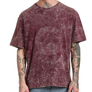 Custom Logo Men Acid Wash T Shirt Oversized Vintage Streetwear Cotton Tee Top Trending 2026 Wholesale Supply - Product Image 4