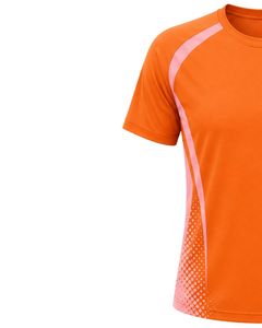 T-shirt de sport à séchage rapide pour hommes, orange et rose, respirant, pour course à pied, gym, entraînement athlétique, vêtements de sport - Product Image 3