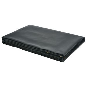 Telo in rete per camion ribaltabile 7 x 18 piedi, resistente, nero, rivestito in PVC, con occhielli in ottone a doppia tasca da 5,5 pollici e 18 once, accessorio per il controllo del carico - Product Image 1