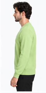 Pull-over en maille brossée pour homme, en nylon/acrylique, anti-rétrécissement, avec motif et logo personnalisés, col rond, chaud et tendance pour l'hiver, vente en gros - Product Image 5