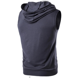Chaleco con Capucha sin Mangas, Tallas Grandes, 100% Algodón, Impermeable, Transpirable, para Hombre - Product Image 3