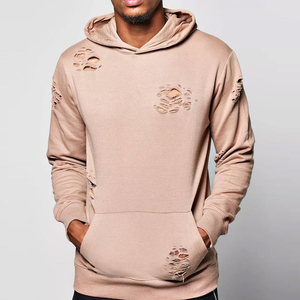 Sudadera con Capucha Bordada de Estilo Desgastado - Estética Retro con Parches Personalizados y Detalles Artísticos, Cómoda y a la Moda - Product Image 4