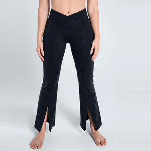 OEM ODM Women <b>Flared</b> <b>Leggings</b> Custom Yoga Fitness Pants High Waist Wholesale Clothing Manufacturer Factory - Product Image 6